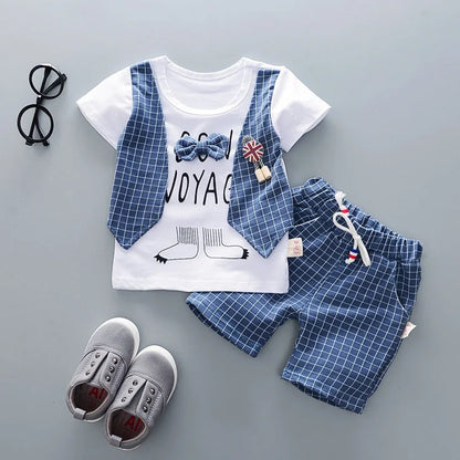 New Summer Baby Girl Clothes Children Boys Fashion T-Shirt Shorts 2Pcs/Set Toddler Casual Costume Infant Clothing Kids Tracksuit
