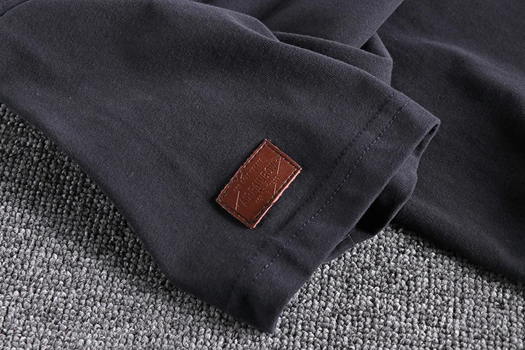 Summer New American Retro Short-sleeved O-neck Solid Color T-shirt Men's Fashion Simple 100% Cotton Washed Casual Sport Tops