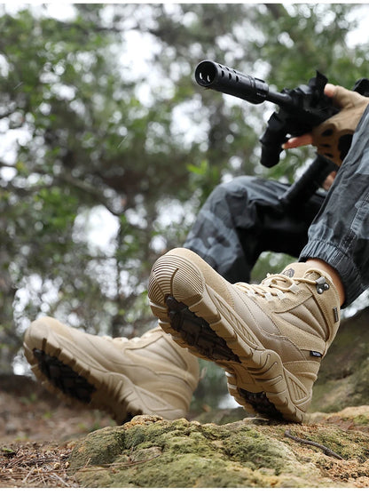 Men Tactical Boots Waterproof Army Plus Work Climbing Shoes Size Boot Anti-Slip Casual Outdoor Military Brand Ankle Hiking Shoes