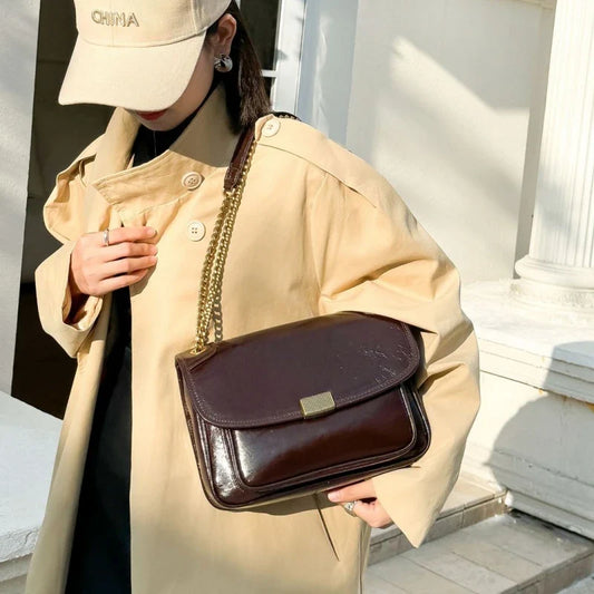 Luxury handbags female crossbody bags Tofu small square shoulder bag women bags new fashion 2025 genuine cowhide leather satchel
