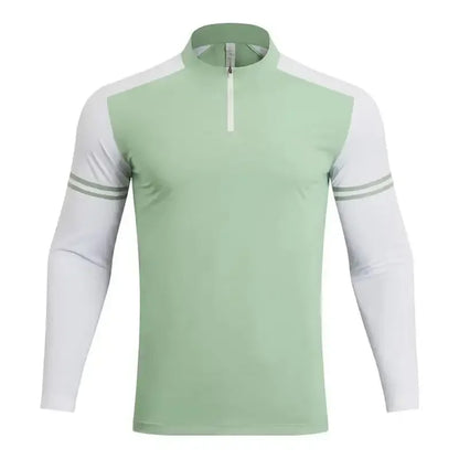 Men's Running Gym Fitness Tops Slim Fit Color-blocked Long-sleeved T-shirt Training Cycling Breathable Quid Quick-drying Clothes