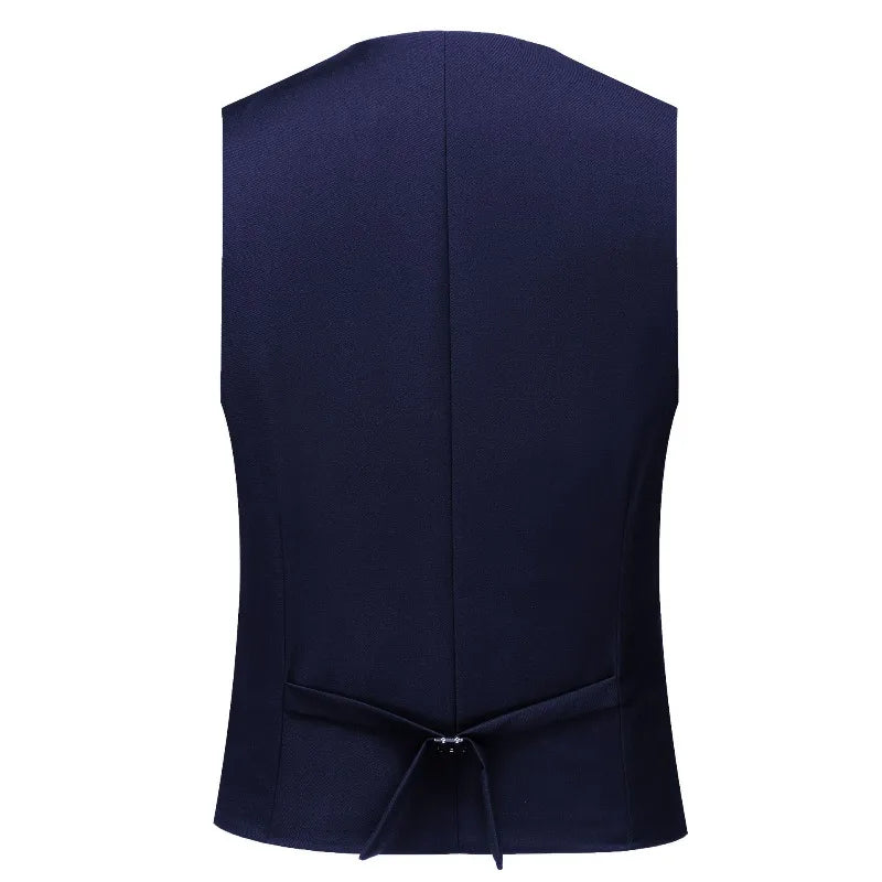 Man Waistcoat Single-breasted V-neck Male Suit Vest Simple Solid Color Comfortable Business Casual Versatile Men Vest