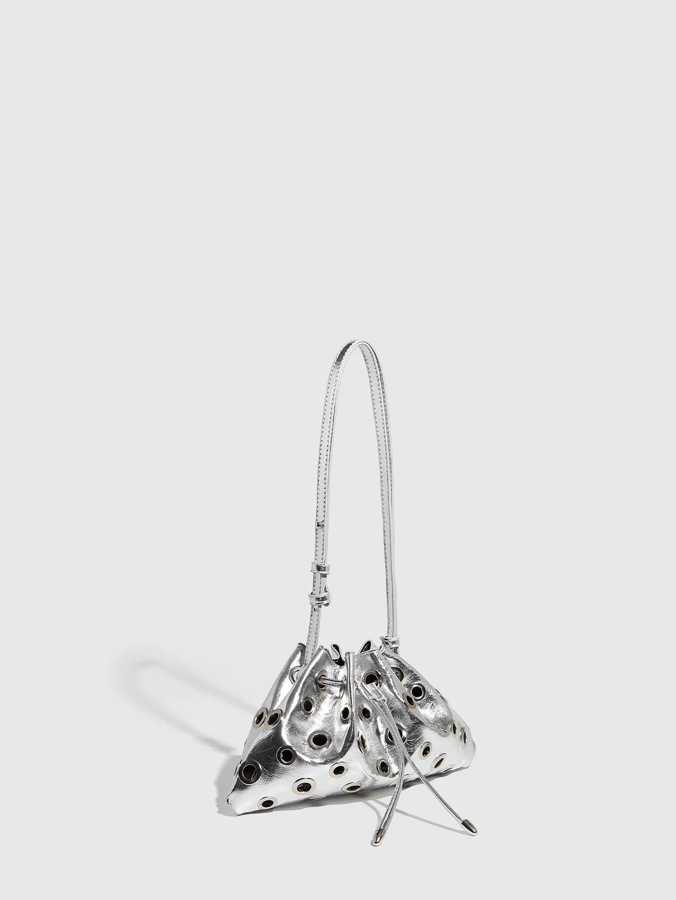 Hollow Rivet Designer Shoulder Bag Designer Luxury Bags Women 2025 Drawstring Bucket Bags High Quality Handbags Mini Purses Chic