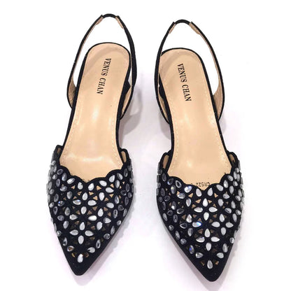 2023 Royal Blue Noble Three-Dimensional Bag With Elegant High Heels Shoes Italian Popular Design African Ladies Shoes Bag Set