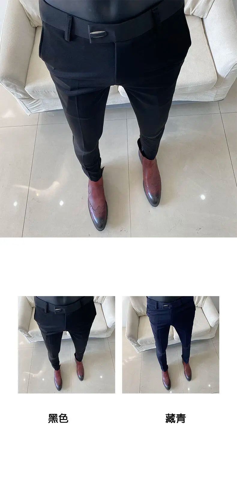 High Quality Men's Suit Pants 2025 Spring New Men Formal Business Office Social Dress Pants Slim Fit Casual Wedding Trousers