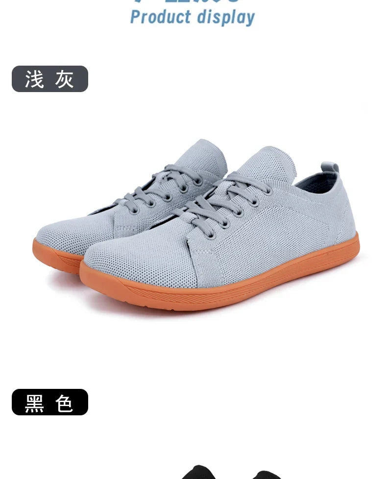Wide Toe Barefoot Shoes Mens Womens Minimalist Walking Sneakers Shoes | Zero Drop Sole | Breathable Mesh