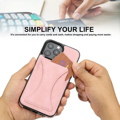 High Quality PU Leather Protective Credit Card Slots Foldable Kickstand Phone Case for iPhone 16 Pro Max 15 Plus 14 13 12 11