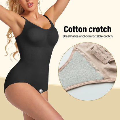 Slimming Shapewear Removable Bra Pads Bodysuit Body Shaper Women Seamless Tummy Control Slimming Sheath Flat Belly for Underwear