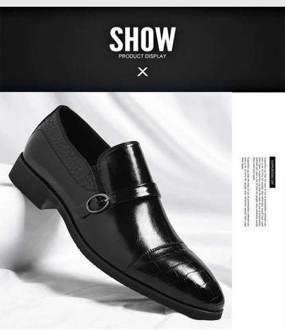 Designer Cow Leather Elegant Shoes Man Summer Autumn Business Casual Wedding Shoes Male British Style Fashion Dress Shoe Man