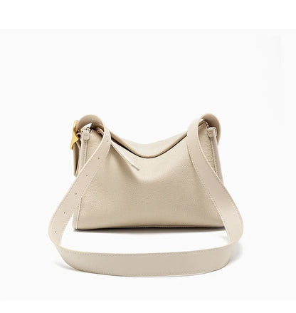 Women's Natural Cow Genuine Leather Shoulder Bags Ladies Retro Fashion Cowhide Crossbody Bag Female Casual Commuting Bag