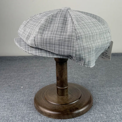 Summer Flax Newsboy Caps Breathable Octagonal Hat Men Women Berets Thin Casual Painter Caps Hats for Men