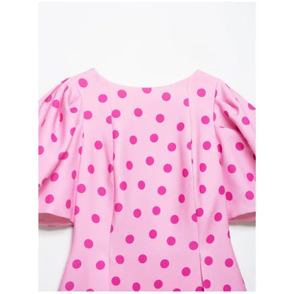 Women's Polka Dot Shirt with Ruff Sleeve New 2026 Spring Casual Button Sleeveless Women Tops Simple Lady Shirts & Blouses