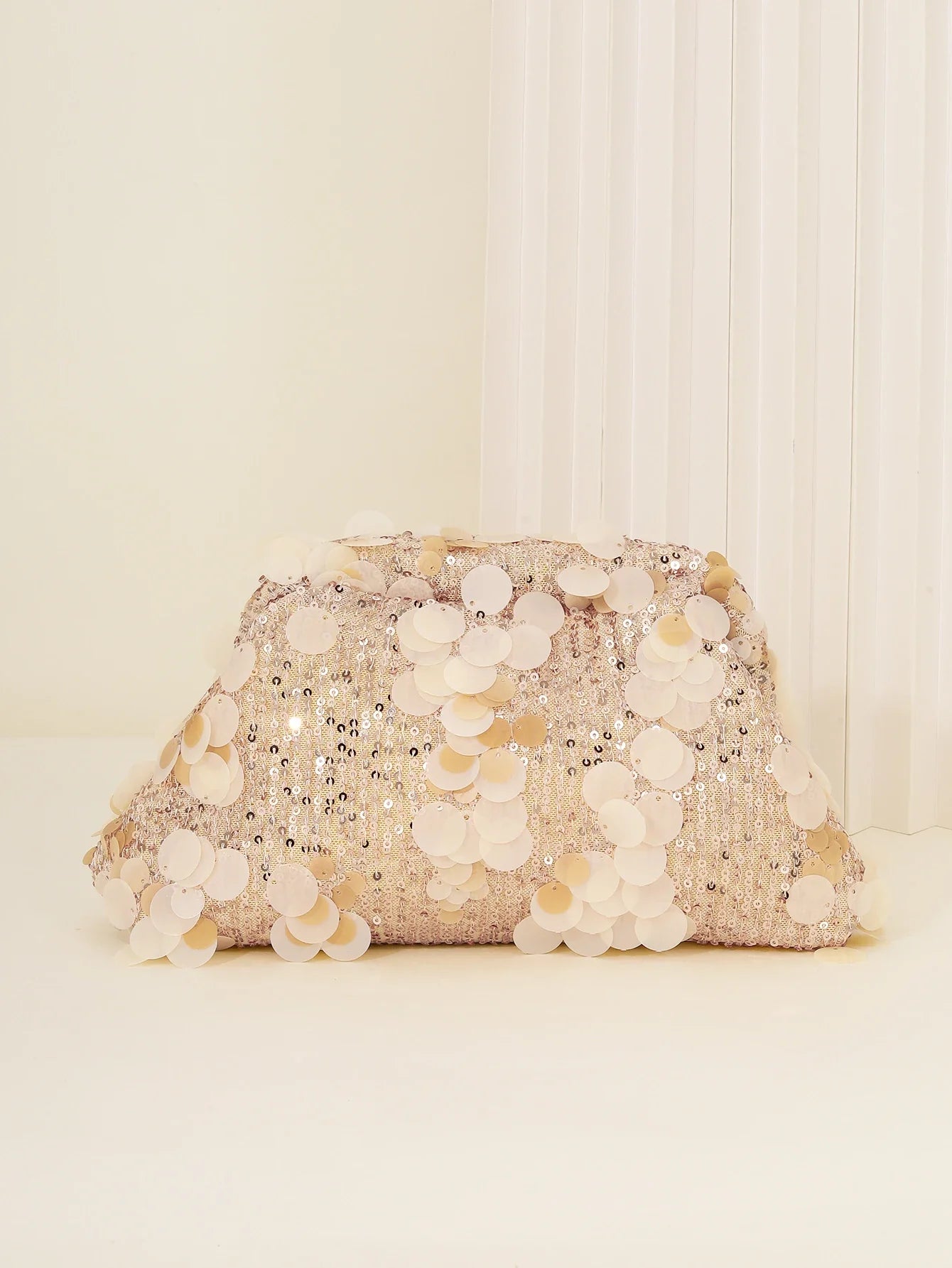 Dinner bag Fashion sequin messenger bag Women's simple handbag, large sequin clutch bag Versatile chain shoulder messeng  bag