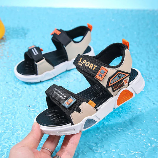 Children's sandals cartoon soft-soled non-slip boys' sandals in summer hook and loop fashion girls' sandals 4-10 years old 38