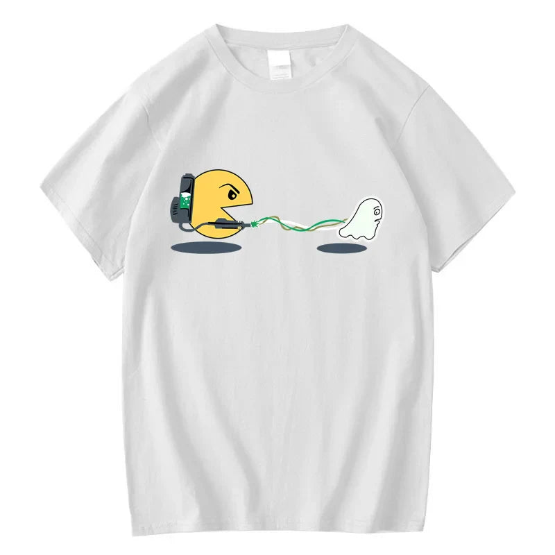 Summer Casual Men's High-quality T-shirt Cotton Blend Funny Design Print Loose O-neck T Shirt for Men Short Sleeve Male Top Tees