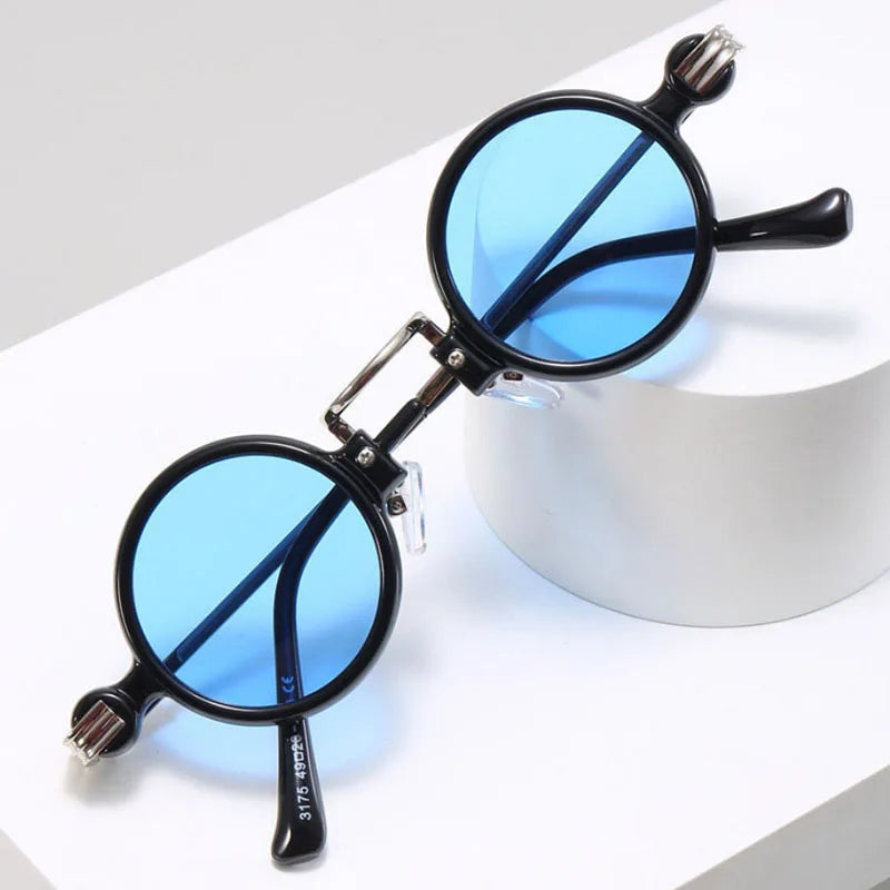 Round Steampunk Sunglasses For Men Retro Fashion Punk Sunglasses Women Trendy Vintage Glasses Dropshipping Gafas De Sol Hombre