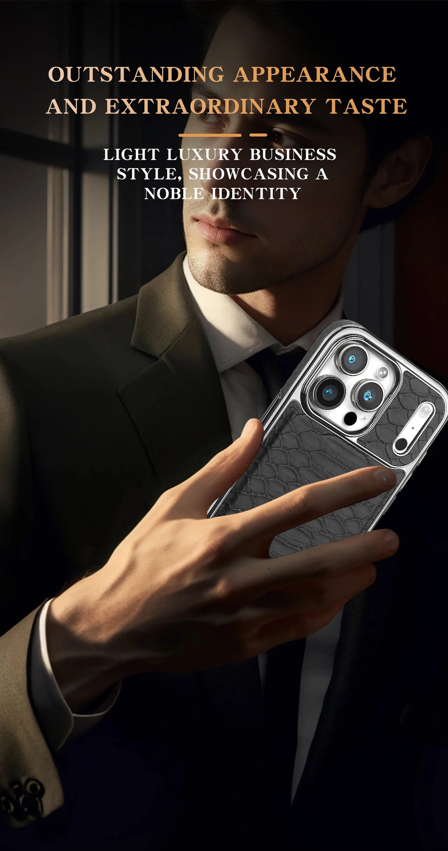 Luxurious And Stylish Snake Patterned Leather Phone Case, For IPhone 17 16 15 Pro Max 17Air Protective Case, With Flannel Lining