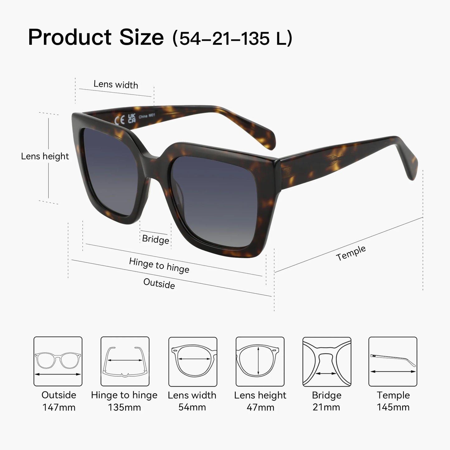 Trend Square Polarized Sunglasses Women Uv400 Protection Shade Ultra Light Acetate Fashion Sun Glasses ZS6217