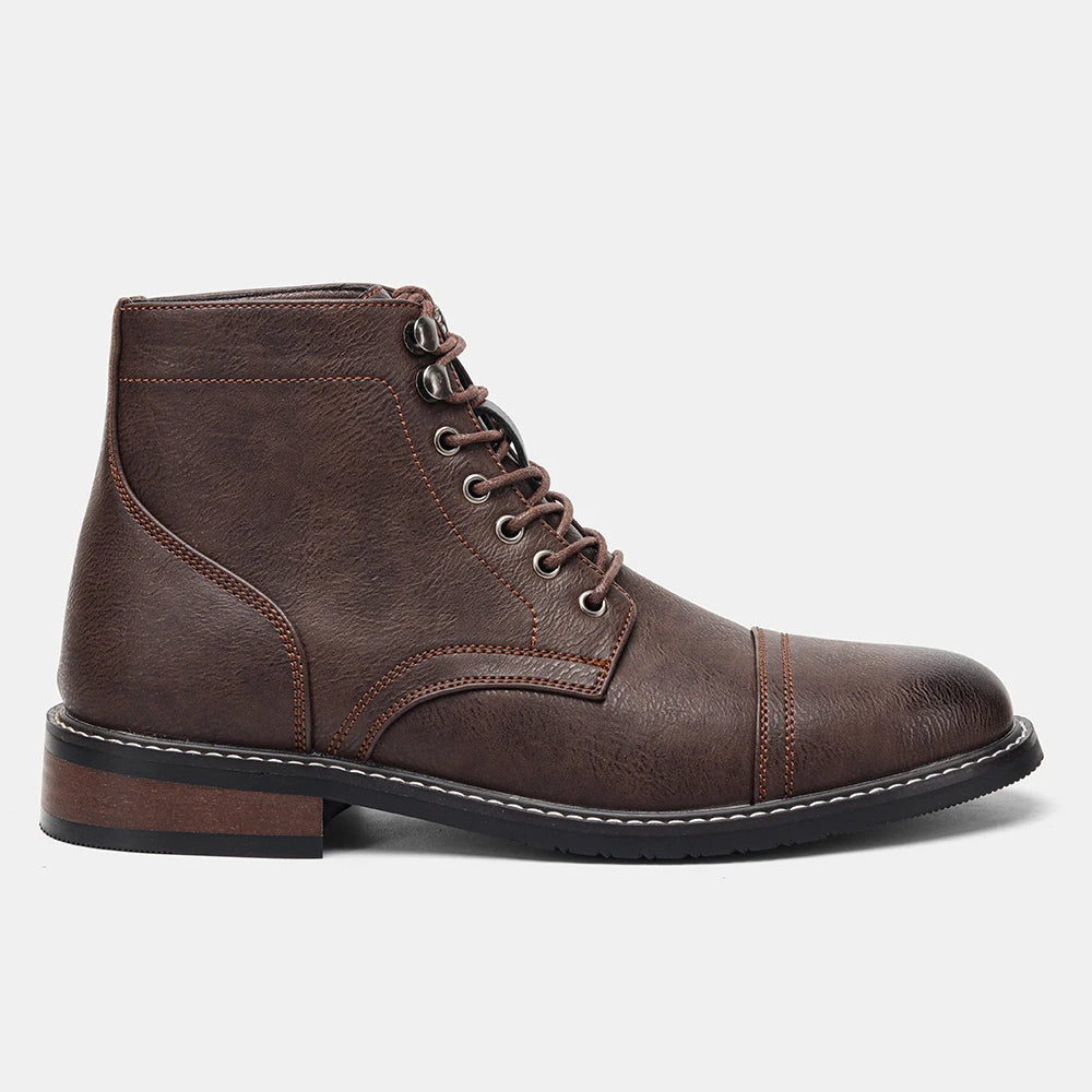 Classical Men Boots 2025 Fashion Comfortable Spring Leather Ankle Boots