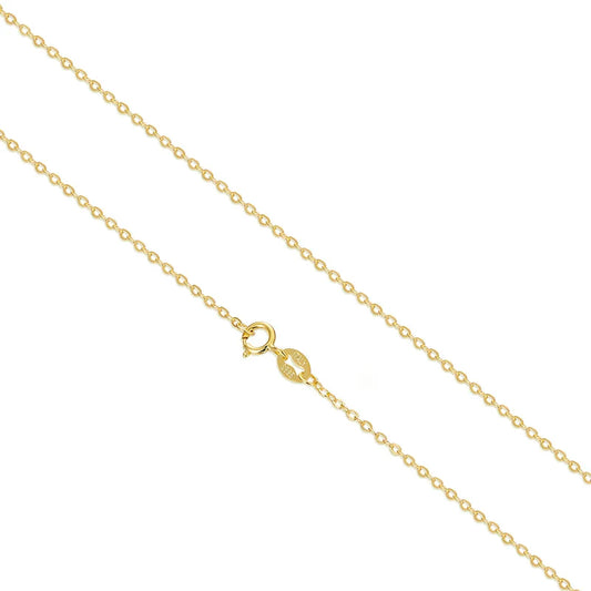 925 Sterling Silver O-Chain Necklace with Lobster Clasp Adjustable Basic Chain for Women Pendant Beads DIY