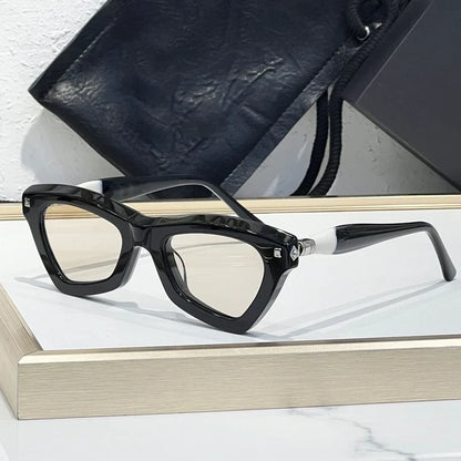Cat Eye MaskeJ7 Handmade Classical Sunglasses Thick Acetate Irregular Germany Brand Design Luxury Fashion Trendy UV400 Men Women