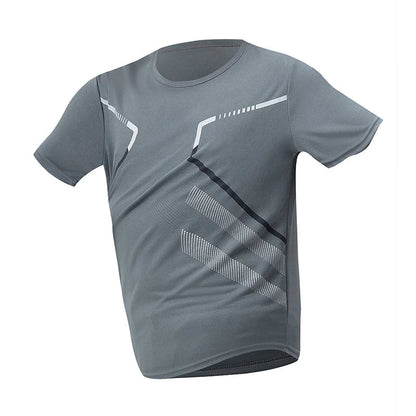 1/3 Piece Men's Four Season Printed Short Sleeved Sports Fitness Quick Drying Comfortable Plus Size Youth Casual Basic Top