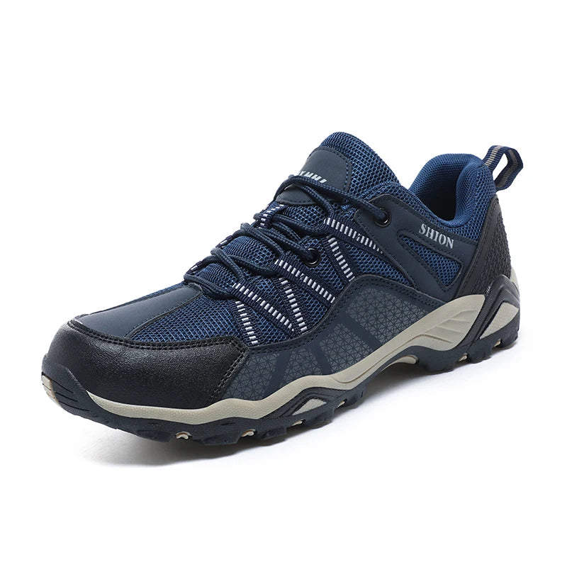 Brand Hiking Shoes Men Mesh Breathable Travel Shoe Outdoor Waterproof Hunting Fishing Shoes Mountain Off-Road Riding Sports Shoe