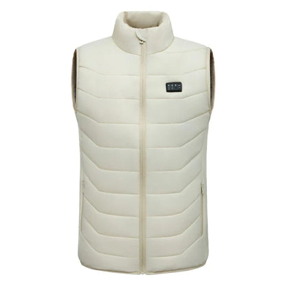 New Loose Casual Stand Up Collar Winter 28 Zone Intelligent Heating Vest Men'S Women'S Warm Electric Clip Coat (No Power Bank)