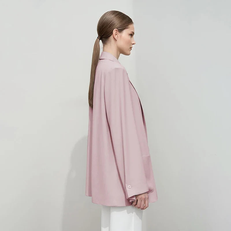 Women's Coat Autumn And Autumn Turned-over Collar Anti-ultraviolet Cool Jacket Casual Commuting Women's Blazers 12621078