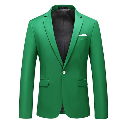New Male Solid Colour Formal Suit Jacket 21 Colours Available Men Wedding Prom Party Tuxedo Blazer Slim Fit Coats