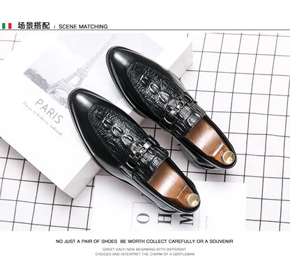 New Dress Leather Lofers Men Classic Casual Business Shoes For Men Social Party Leather Shoes Slip On Wedding Office Shoes Male
