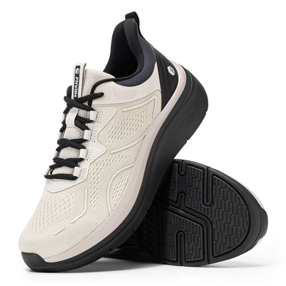 Men's Walking Shoes Thick Soled Slip On Shoe Height Increasing Breathable Sneakers Wide Comfortable Outside&Work Shoe