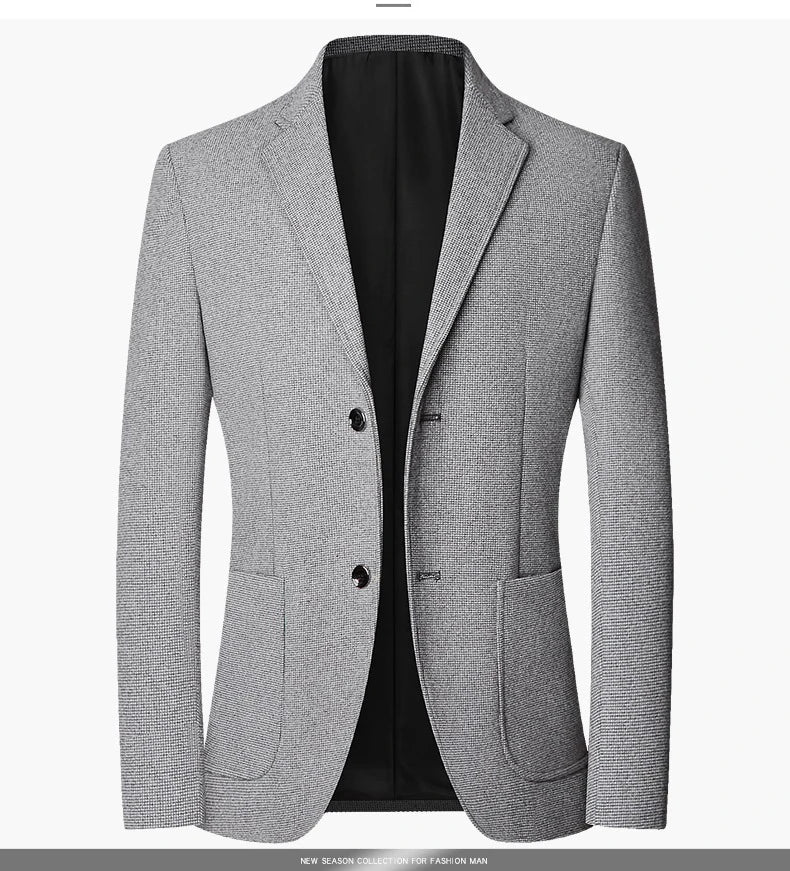 2025 Spring and Autumn New Six Color Checkered Non-iron  Suit Jackets for Men, Royal Blue Casual Blazer Masculino /blazer Hombre