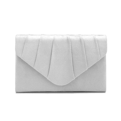 Silver Clutch Bags Envelope Design Women Evening Bags Velvet Cover Chain Shoulder Casual Party Dinner Handbags Banquet Prom Purs