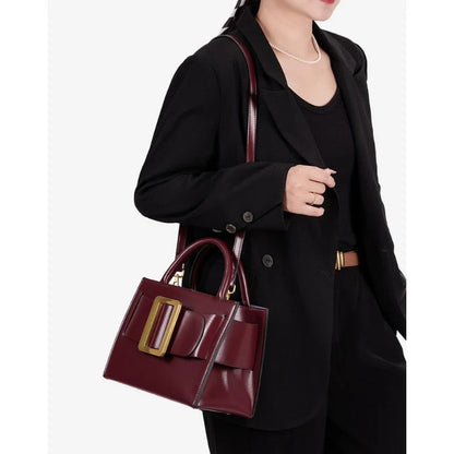 Chic Buckle Handbag Women 2026 New High Quality Trend Exquisite Luxe Shoulder Bag Distinctive Design Faux Leather Crossbody Bag
