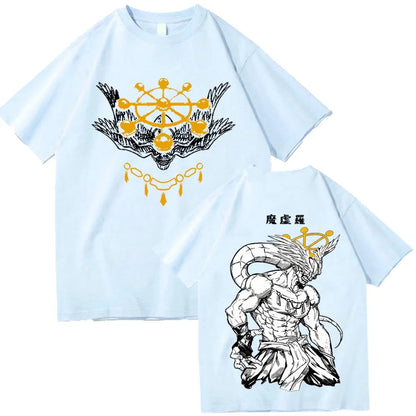 Anime Jujutsu-Kaisen Mahoraga T-shirt Man Woman Harajuku Short Sleeve O-neck Casual Shirt