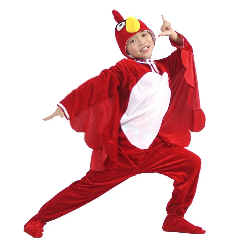 Kids Adults  Animal Bird Oriole Parrot Swallow Eagle Woodpecker Cosplay  Fancy Dress Jumpsuit Costume Gifts Set Halloween