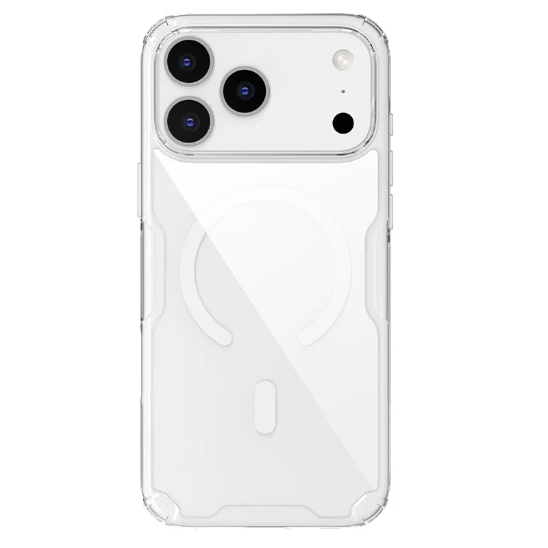 For iPhone 17 Pro Max 17 Air iPhone 16 Pro Max 16 Plus 17Pro Nature Pro Magnetic Transparent TPU Frame Cover Phone Case
