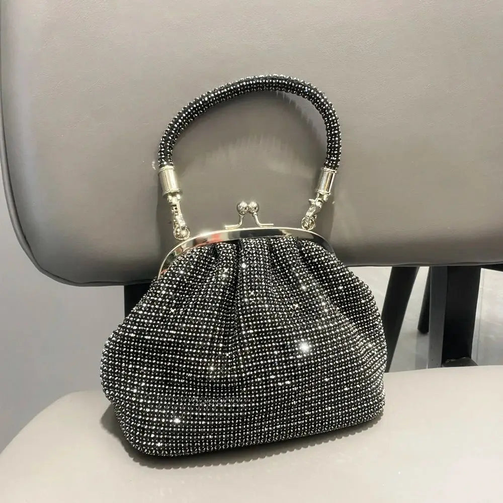 Fashion Rhinestones Evening Bag Portable Clutch Bag Casual Mini Purse Crystal Handbags Party for Women