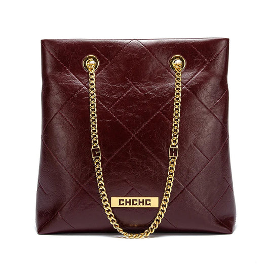 Women's Tote Bag 2025 New High Quality Chain Bag Women's Shoulder Bag Business Commuter