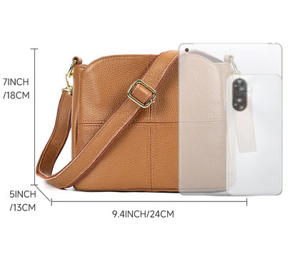 Genuine Leather Women Underarm Bag Versatile Shoulder Handbag Luxury Cowhide Female Crossbody Bag