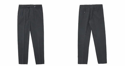 New Lnvisible Elastic Waistband Design Men Business Casual Pants High Quality Solid Slim Office Social Dress Suit Pant Oversized