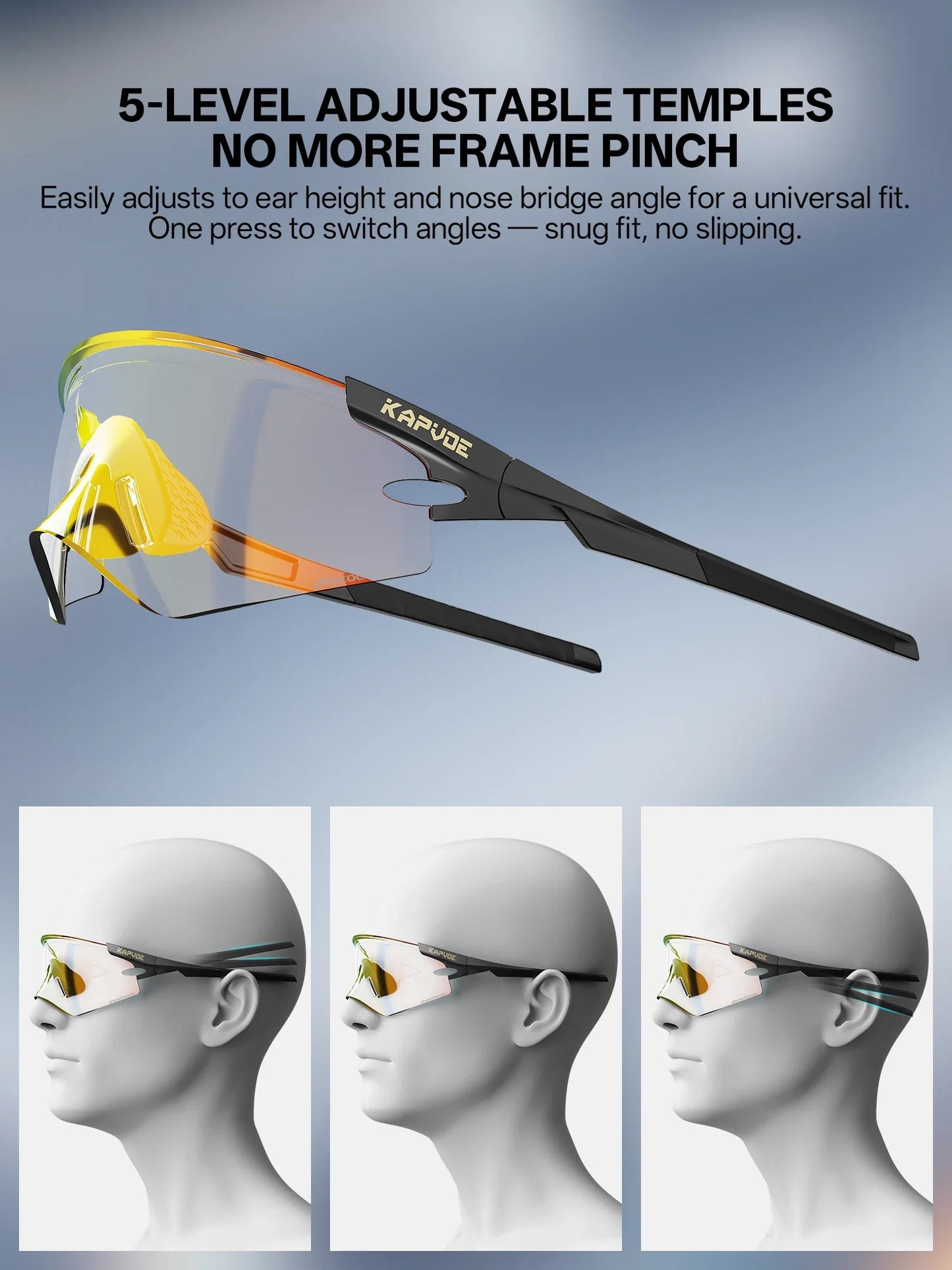 Red Photochromic Cycling Glasses UV400 Men Women Cycling Sunglasses Road Bicycle Goggle MTB Cycling Eyewear