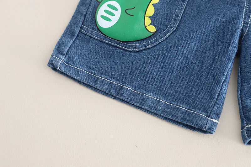 New Summer Baby Boys Clothes Set Children Short Sleeved T-Shirt Shorts 2Pcs/Sets Kids Girls Clothing Suit Infant Cartoon Costume