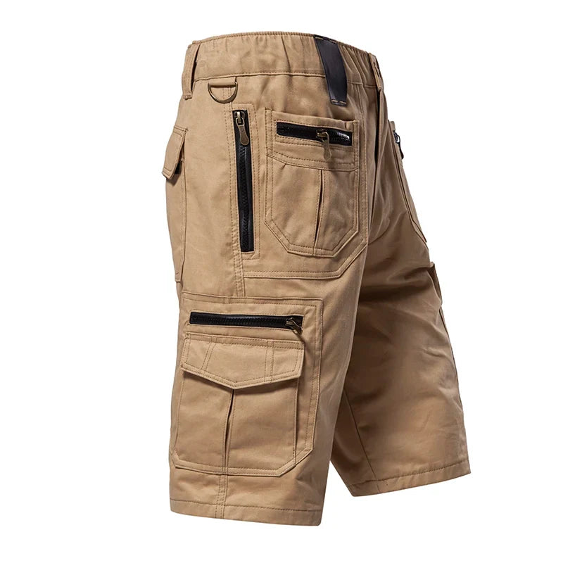 Men's Large Size Loose Casual Shorts Fashion Trendy Versatile Cotton Shorts Elastic Waist Summer Work Shorts