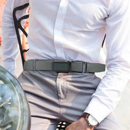 Men Belt Genuine Leather High Quality Buckle Jeans Cowskin Casual Belts Business Cowboy Male Automatic Buckle Belt 115cm 125cm