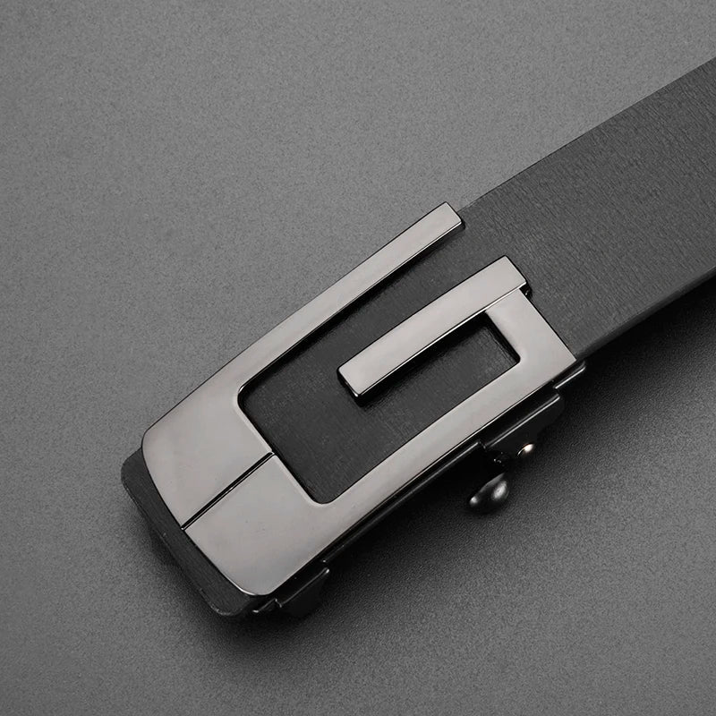 Fashionable and Simple Men's G-Shaped Metal Automatic Buckle Belt High Quality Men's Business Belt Suitable for Formal Occasions
