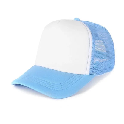 Unisex Cheaper 5 Panel Trucker Hat For Adult Summer Net Baseball Cap Men Women Sponge Mesh Adjustable Sun Hat Visor