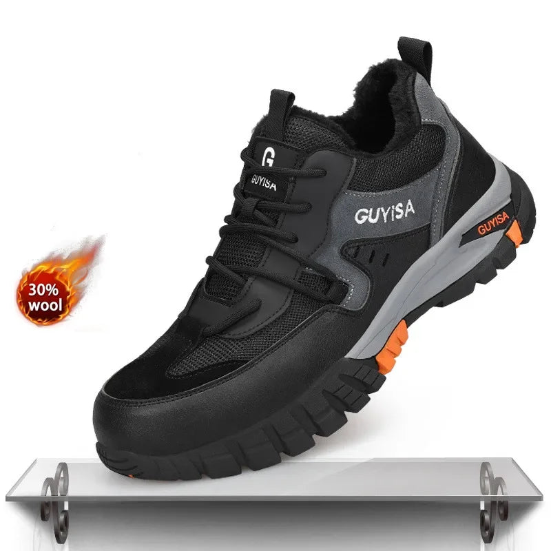 Men Steel Toe Safety Shoes Indestructible Construction Working Shoes Protection Male Footwear Breathable Hiking Industry Boots