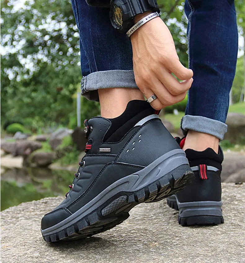 New Winter Men Boots Fur Warm Snow Boots Men Winter Boots Work Shoes Men waterproof Ankle Boots Outdoor Men's Sneakers Footwear
